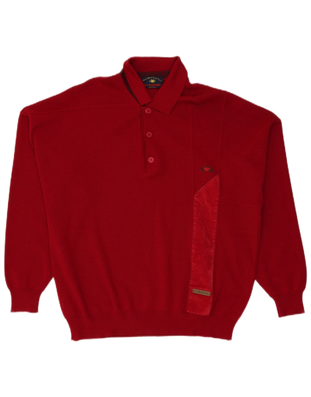 Il Granchio Herre Polo Neck Jumper Sweater XL Rød