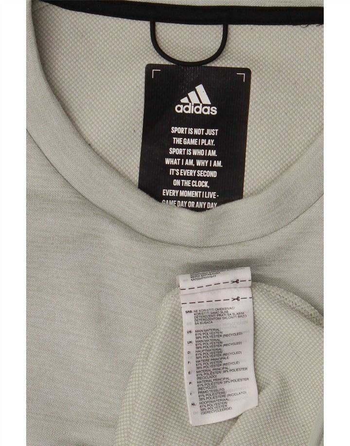 Adidas Herre Graphic Regular Fit Sweatshirt Jumper Medium Green Polyester
