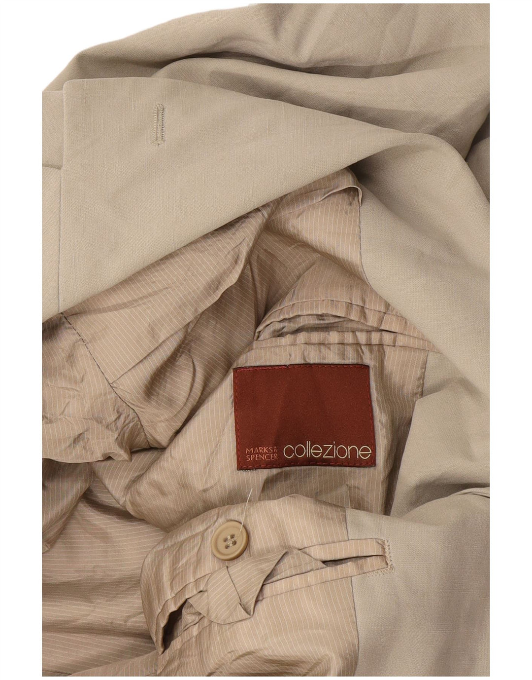 Marks & Spencer Herre 3-knaps blazerjakke UK 38 Medium Beige