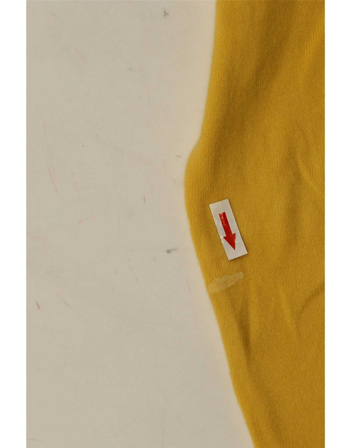 Zara Womens Crop V-hals sweater UK 12 Medium Yellow