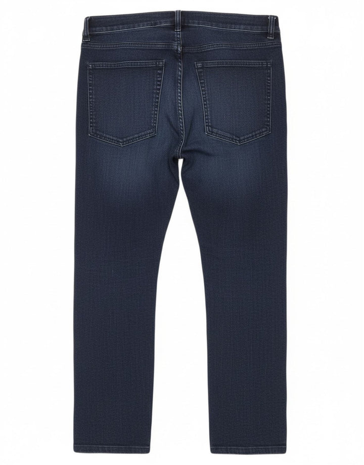Billig mandag Dame Straight Jeans W32 L26 Marineblå Bomuld