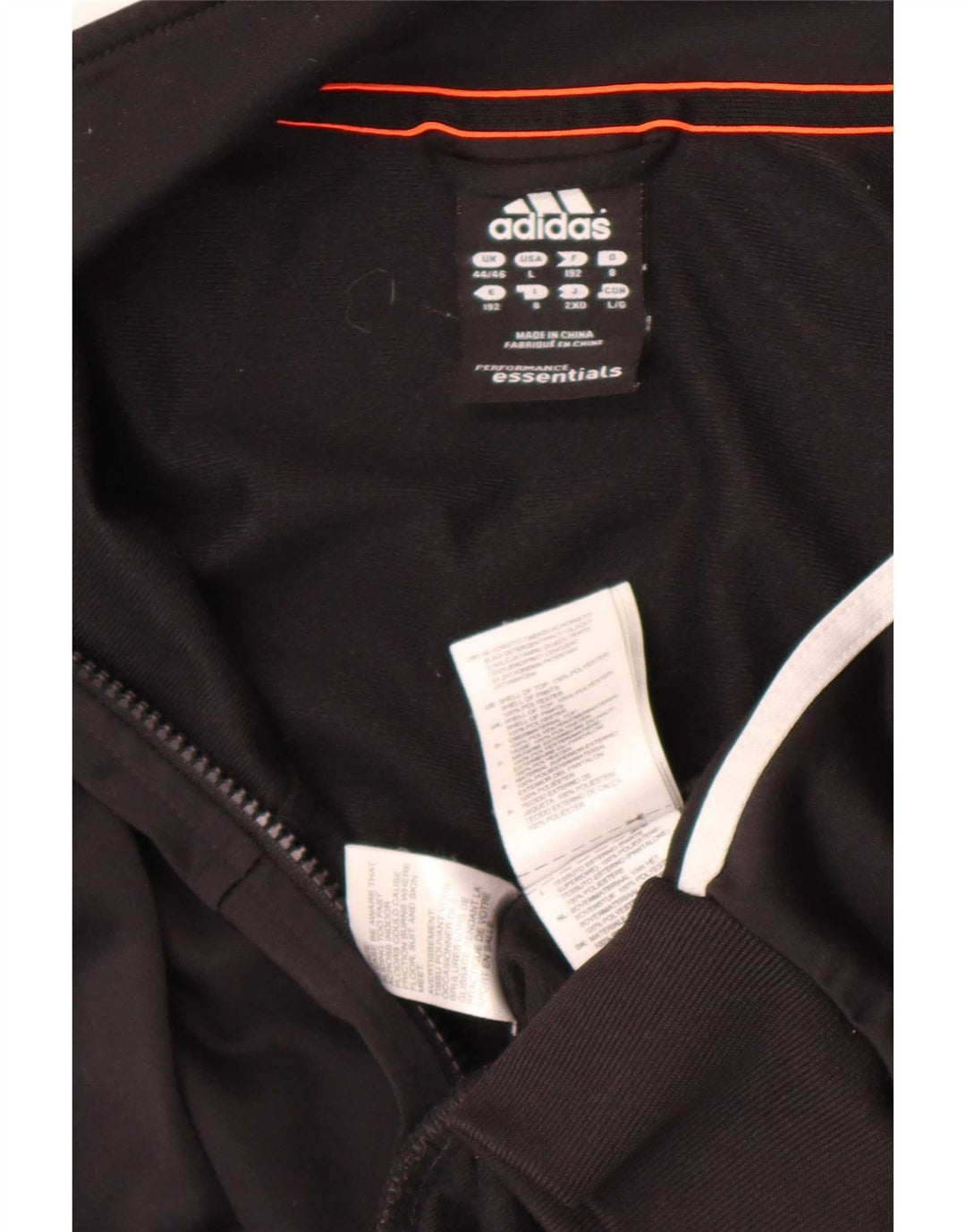 Adidas Herre Climalite træningsdragt Topjakke UK 44/46 Stor sort polyester