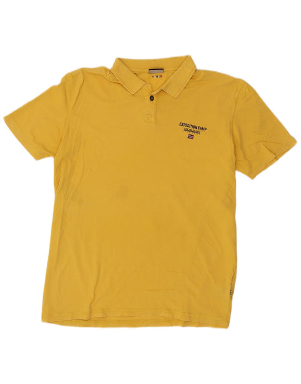 Napapijri Herre Geographic Polo Shirt XL Gul Bomuld