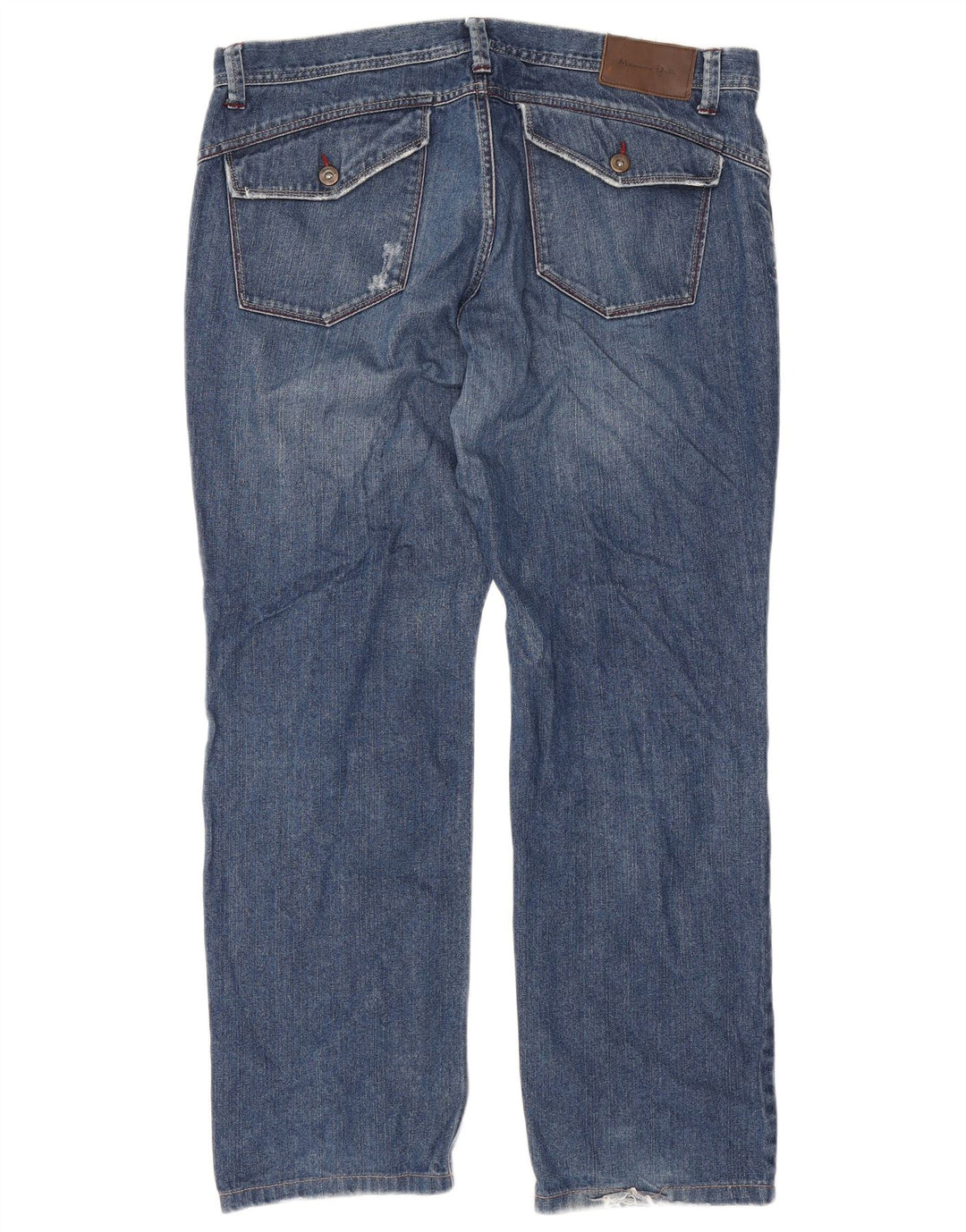 Massimo Dutti Herre Straight Jeans EU 48 XL W38 L29 Blå Bomuld