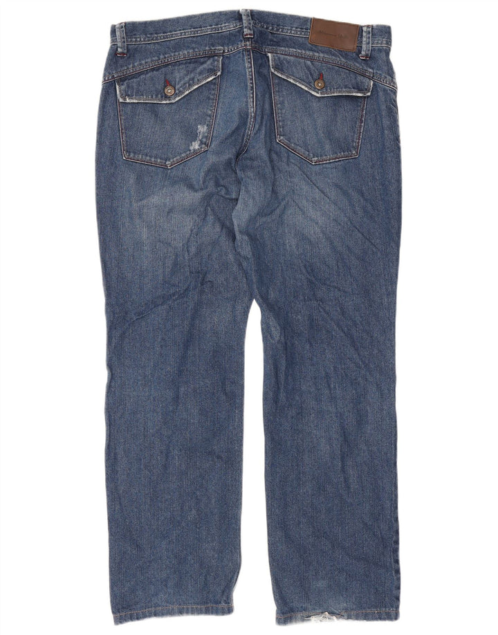 Massimo Dutti Herre Straight Jeans EU 48 XL W38 L29 Blå Bomuld