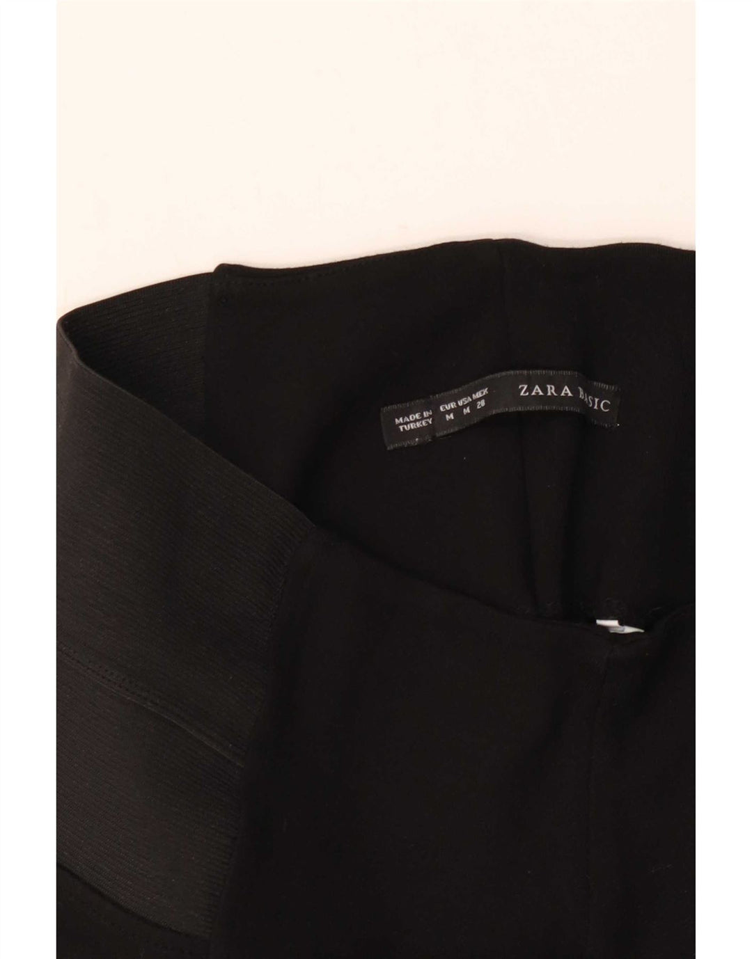 Zara Womens Crop Leggings Medium Black