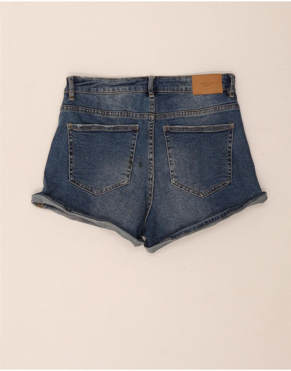 Zara Womens Distressed Denim Shorts EU 36 XS W26 Blå