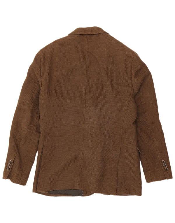 MASSIMO DUTTI Herre 2-knaps blazerjakke UK 38 Medium Brown Viscose
