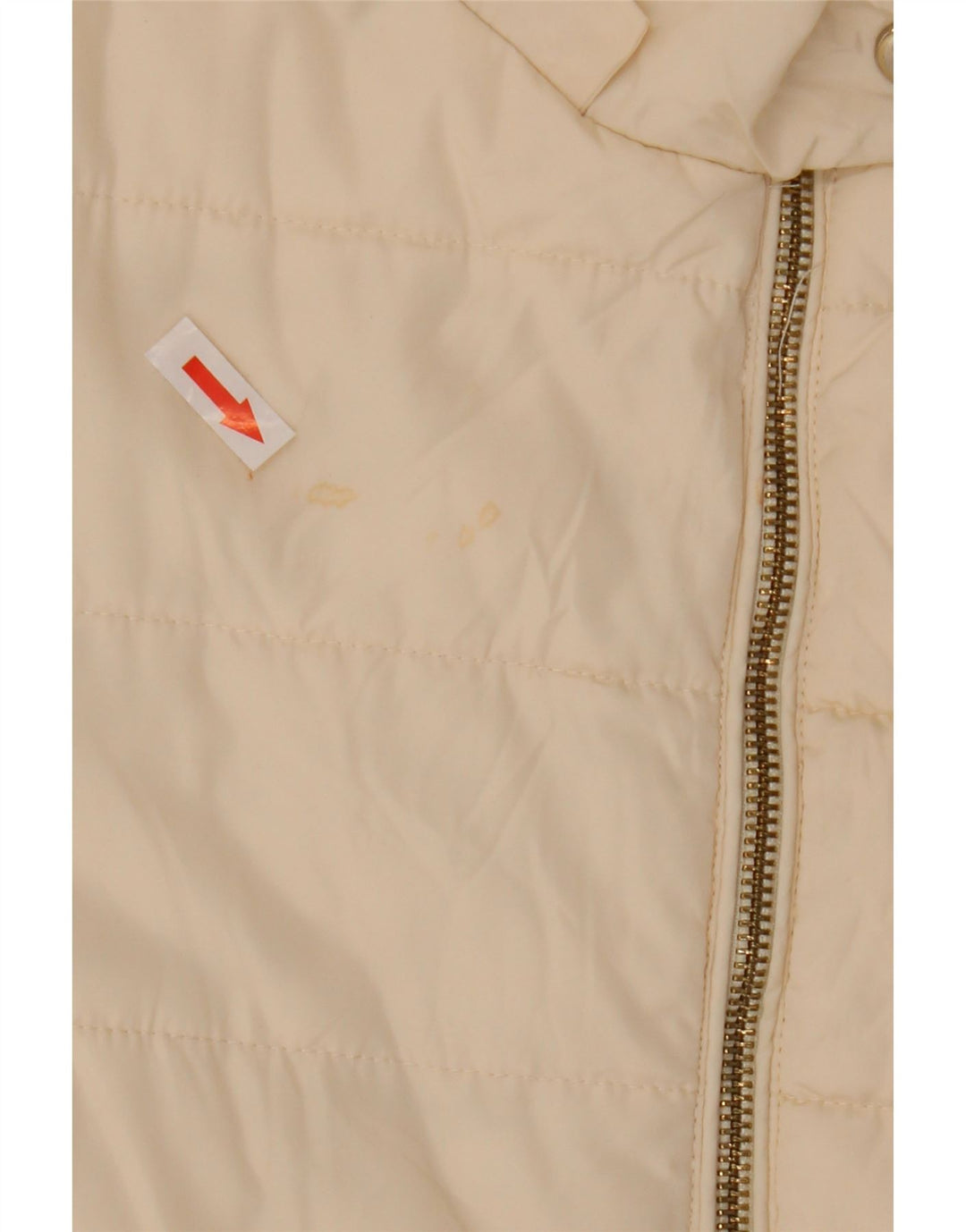 Zara Dame Oversized Polstret Jakke UK 10 Small White Polyester