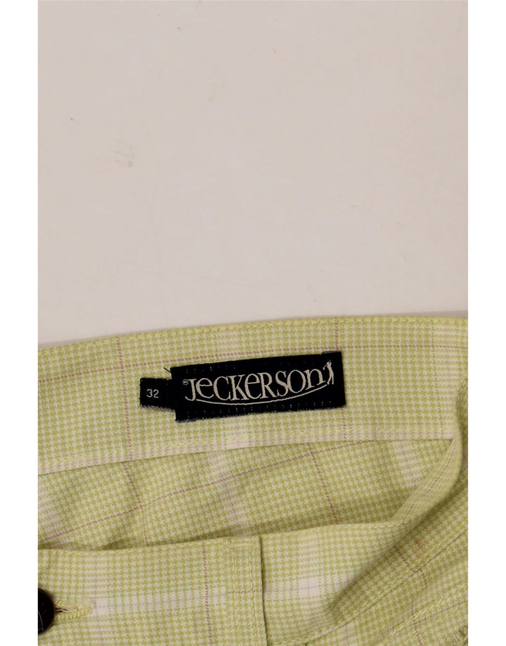 Jeckerson Herre Casual Shorts W32 Medium Green Check