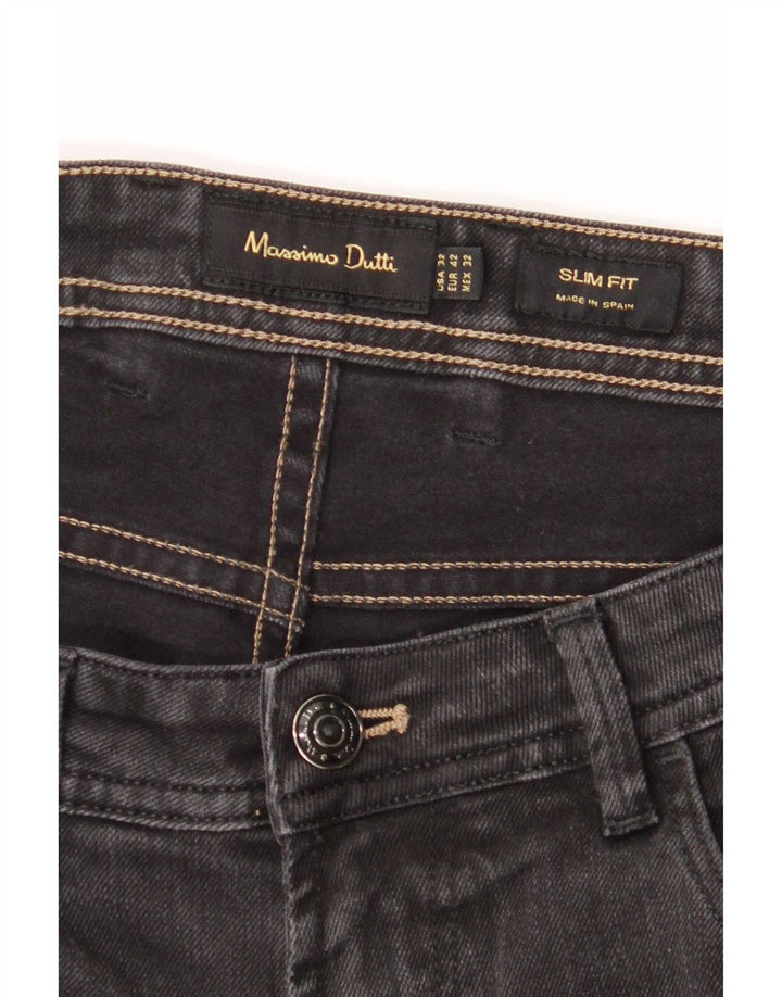 Massimo Dutti Herre Slim Jeans EU 42 Large W32 L30 Grå Bomuld