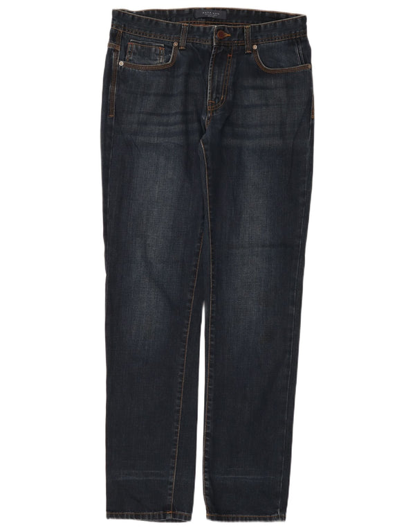 Zara Straight Jeans til mænd EU 44 Large W34 L33 Marineblå Bomuld