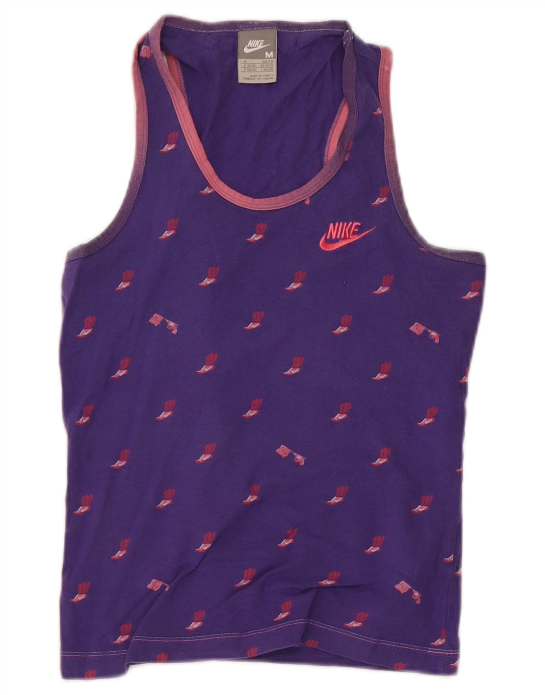 Nike Dame Grafisk Vest Top UK 10/12 Medium Lilla