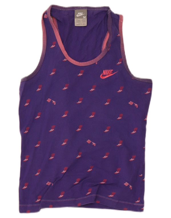 Nike Dame Grafisk Vest Top UK 10/12 Medium Lilla