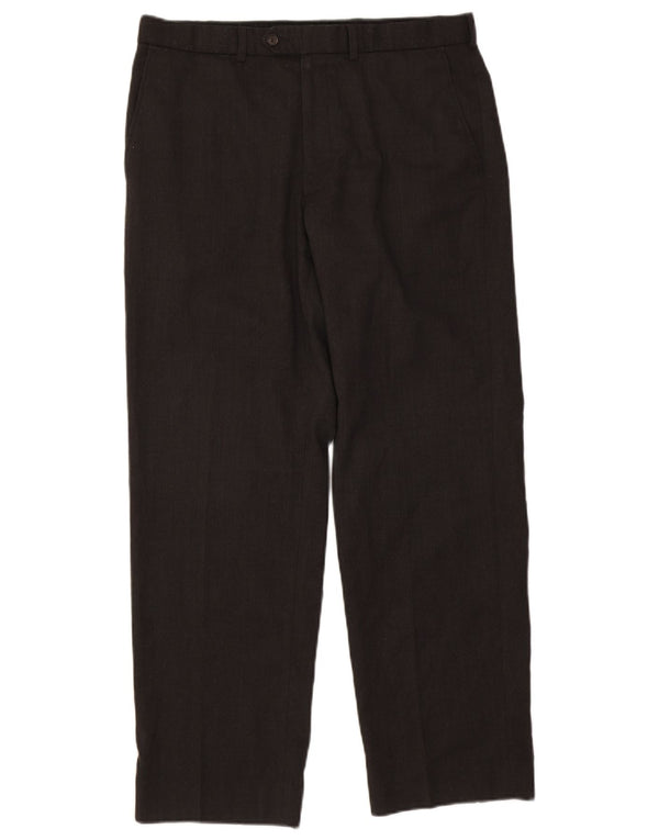 Marks & Spencer Straight Suit bukser til mænd W34 L31 Sort uld