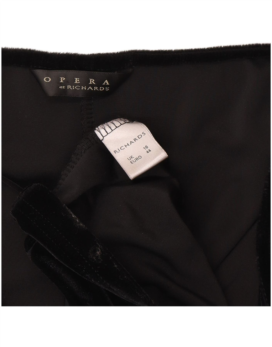 Opera By Richards Dame ærmeløs Maxikjole UK 16 Stor sort polyester
