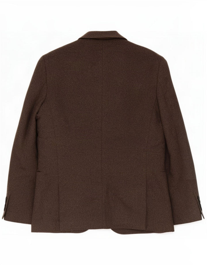 Reiss Herre 2 Button Blazer Jacket UK 42 XL Brun Uld