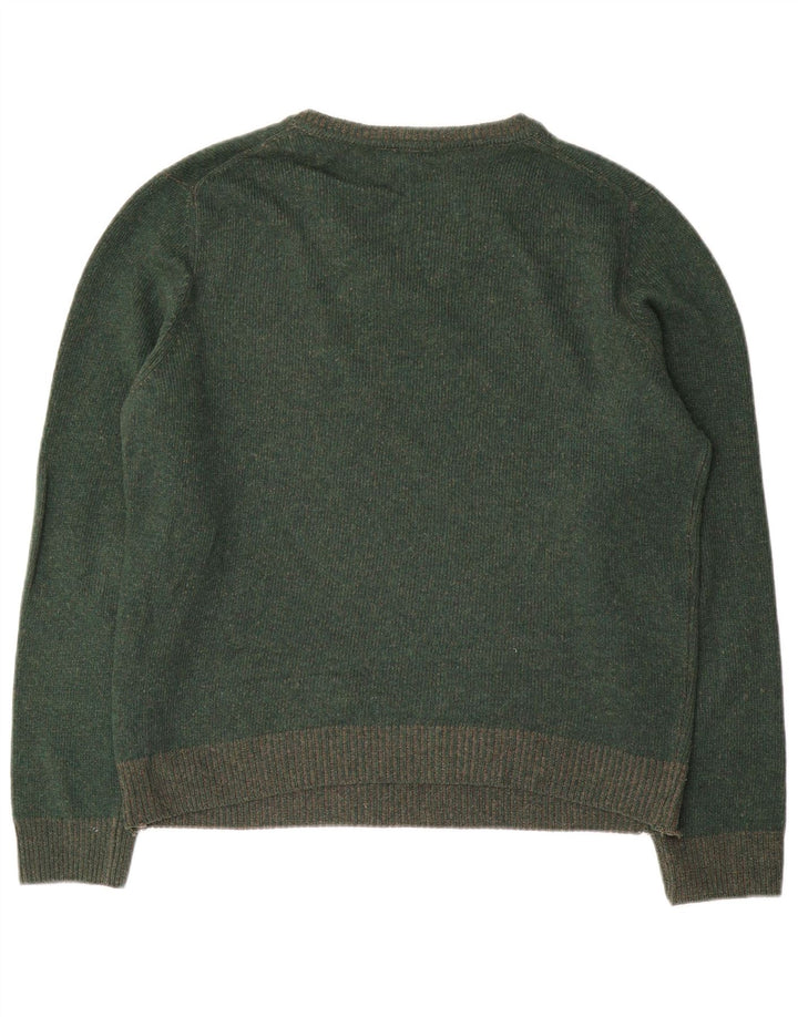 Massimo Dutti Herre V-hals sweater Medium Grøn Uld