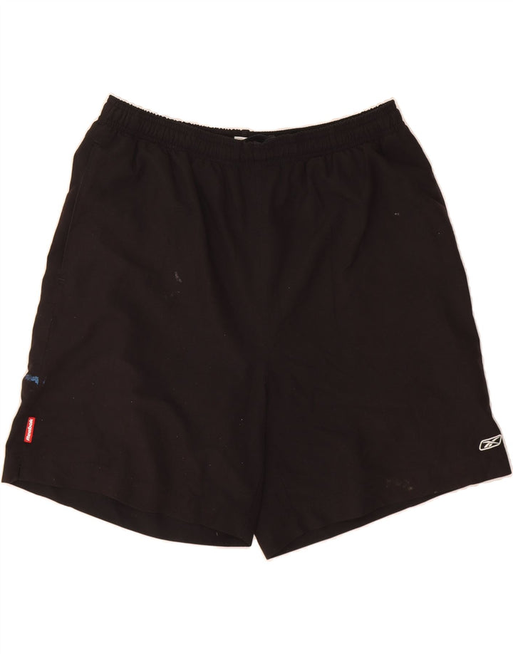 REEBOK Mens Swimming Shorts Large  Black Polyester Vintage Reebok and Second-Hand Reebok from Messina Hembry 