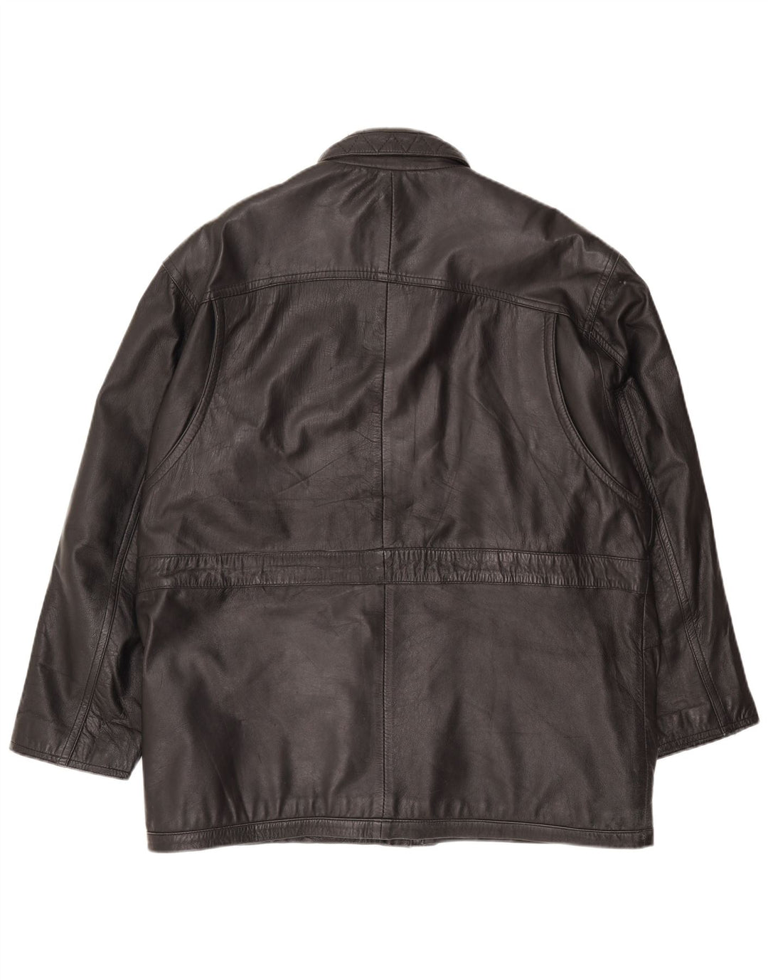 Pointers Herre Læderjakke UK 40 Stor Sort Læder