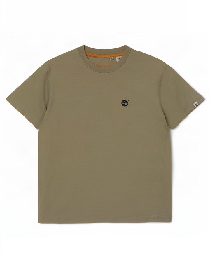 Timberland Herre grafisk T-shirt Top Lille Khaki Bomuld