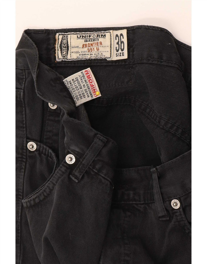 Uniform Herre Straight Jeans W36 L30 Sort Bomuld