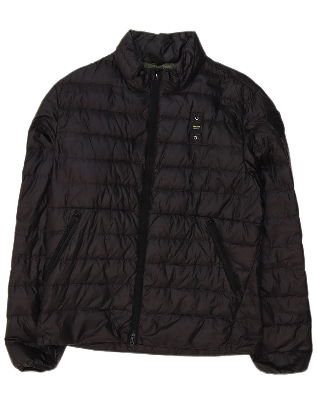 Blauer Polstret Herrejakke UK 38 Medium Sort Polyester