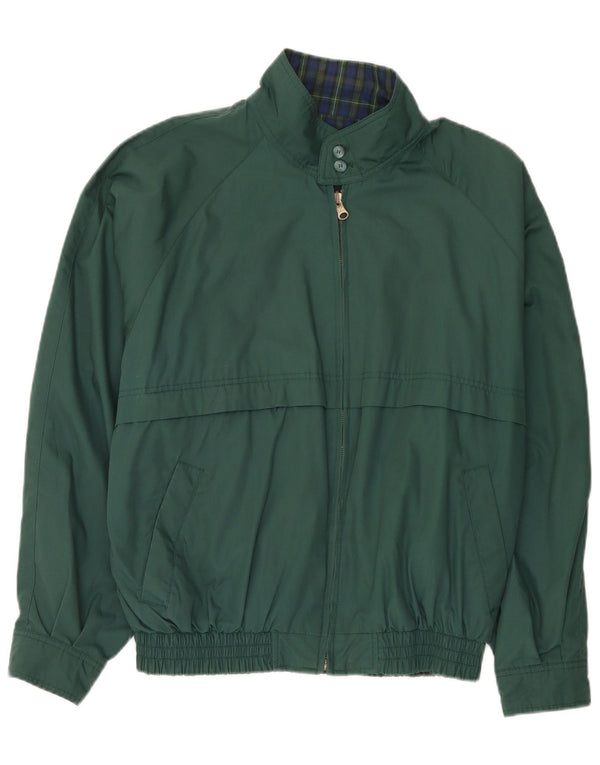 Vintage herre vendbar jakke UK 38 Medium Green Polyester
