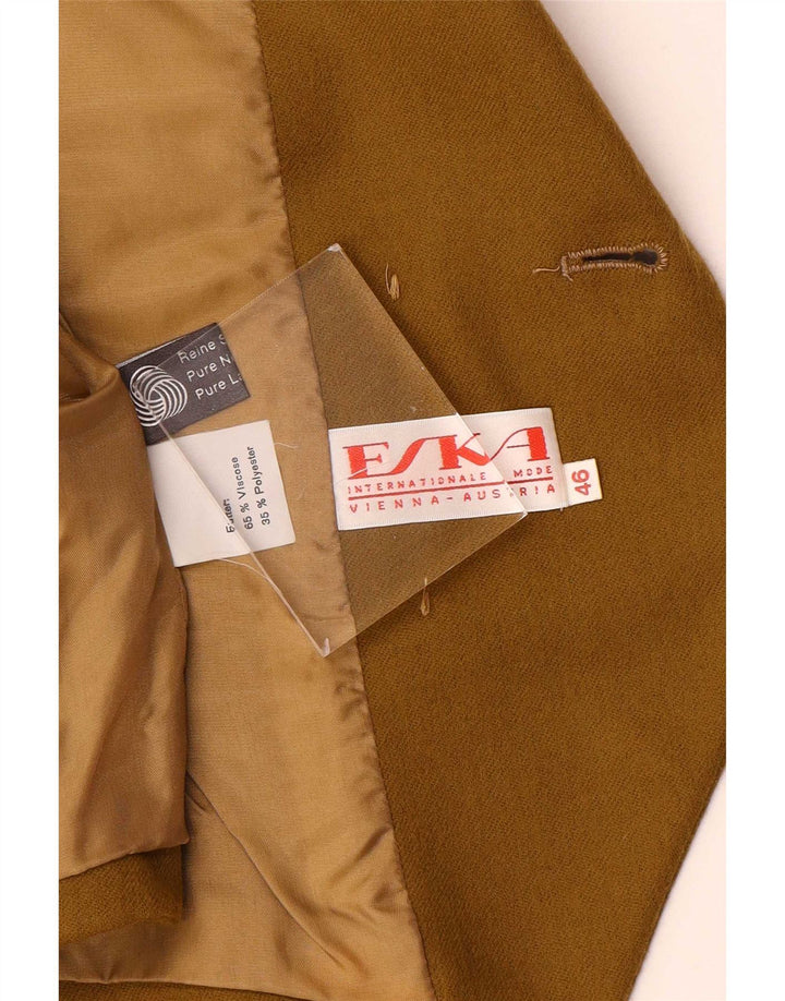 Vintage dame 3/4 ærmet dobbeltradet bolerojakke IT 46 stor kaki