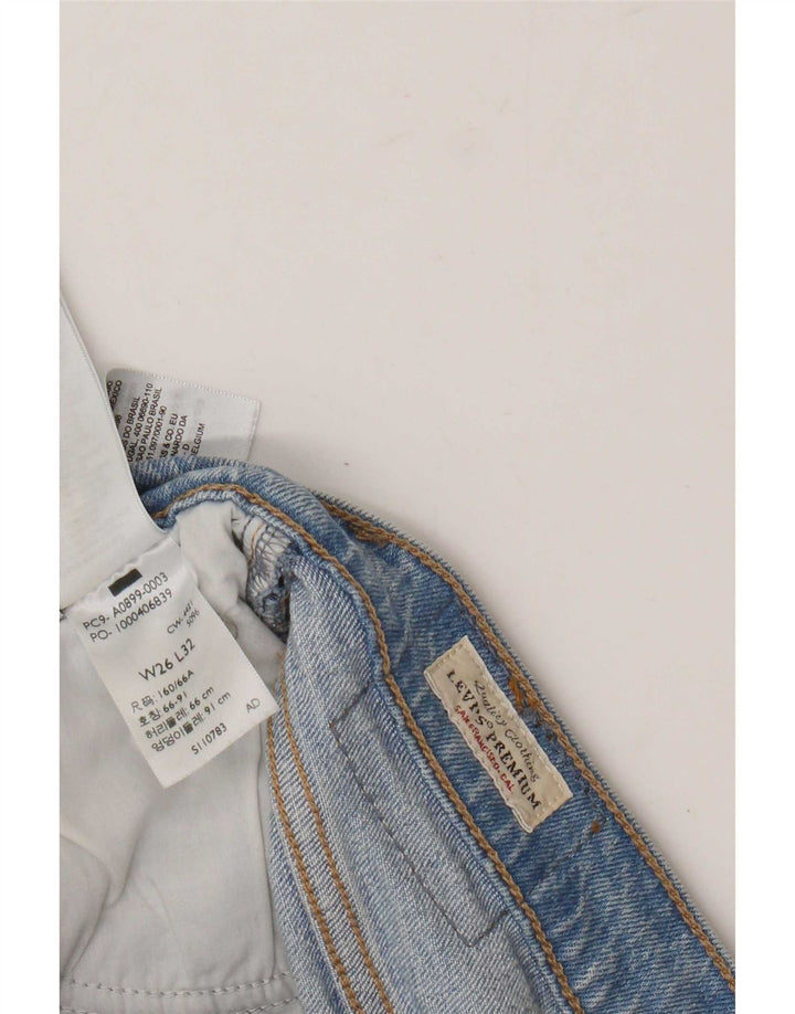 Levi's Dame Højtaljede Flared Jeans W26 L32 Blå Bomuld