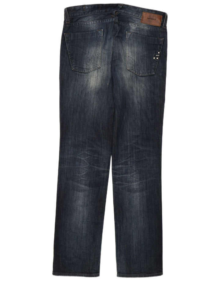 Gas Straight Jeans til mænd W34 L34 Blå Bomuld