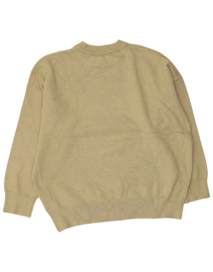 Zara Dame Sweatshirt Jumper UK 18 XL Grøn viskose
