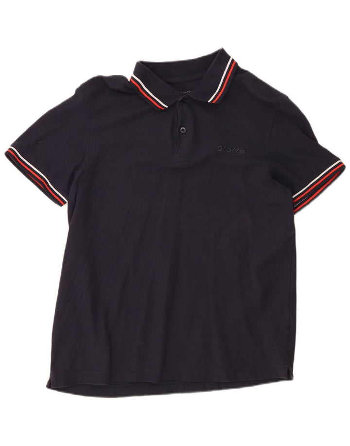 Lotto Herre Polo Shirt Medium Navy Blue Bomuld