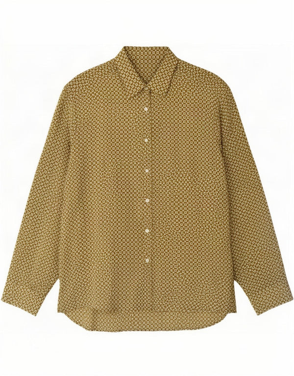 Vintage Herre Regular Fit skjorte Medium Khaki Geometric