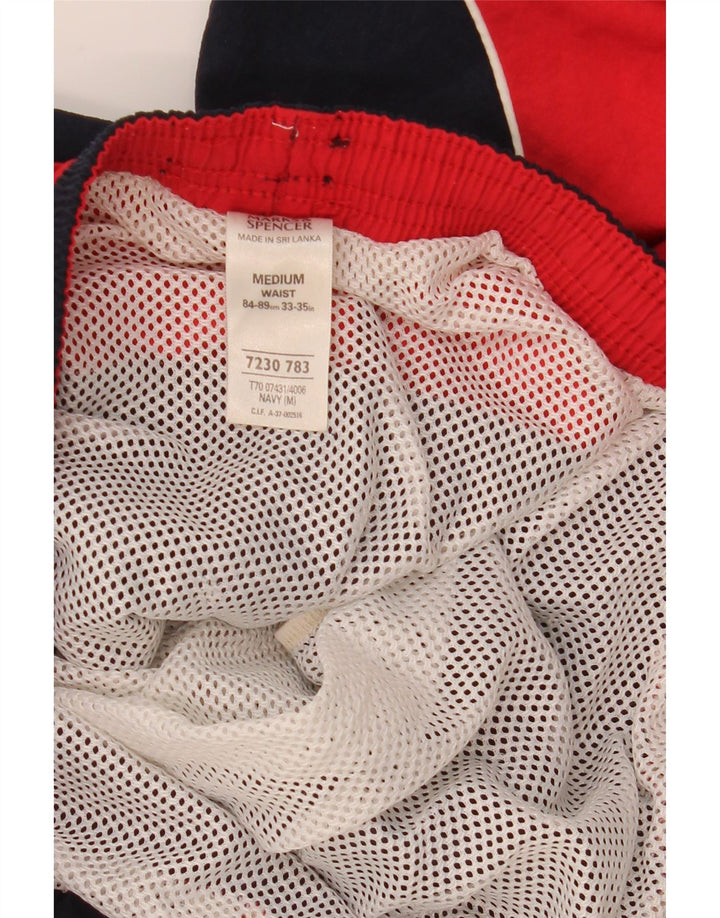 MARKS & SPENCER Badeshorts til mænd Medium Navy Blue Colourblock
