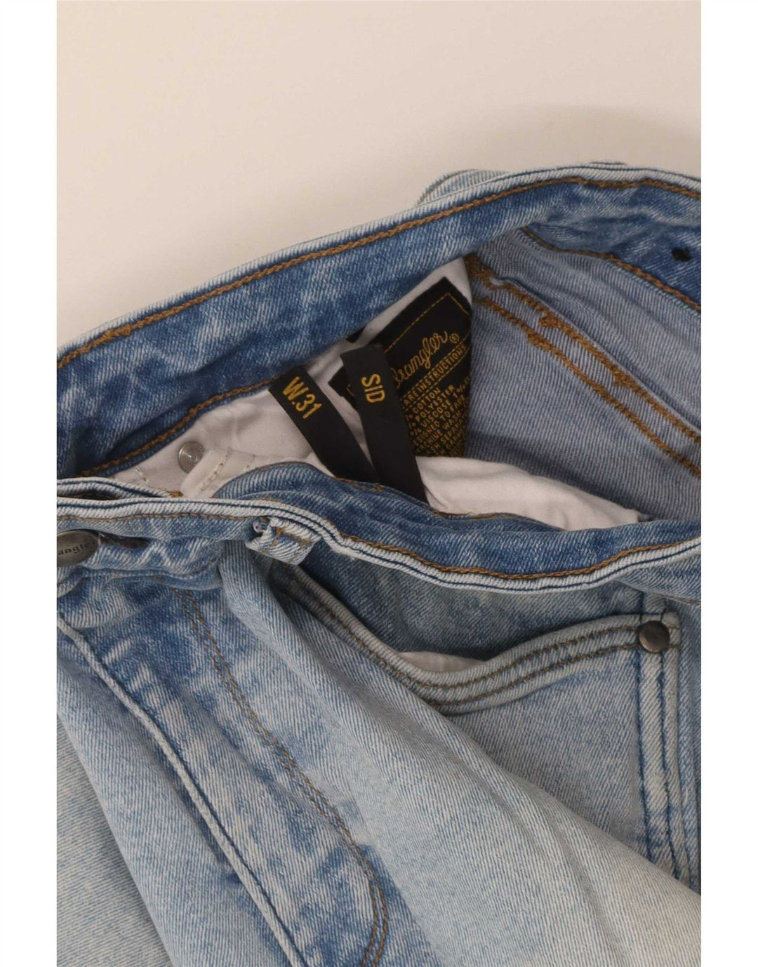 Wrangler Herre Sid Skinny Jeans W31 L29 Blå Bomuld