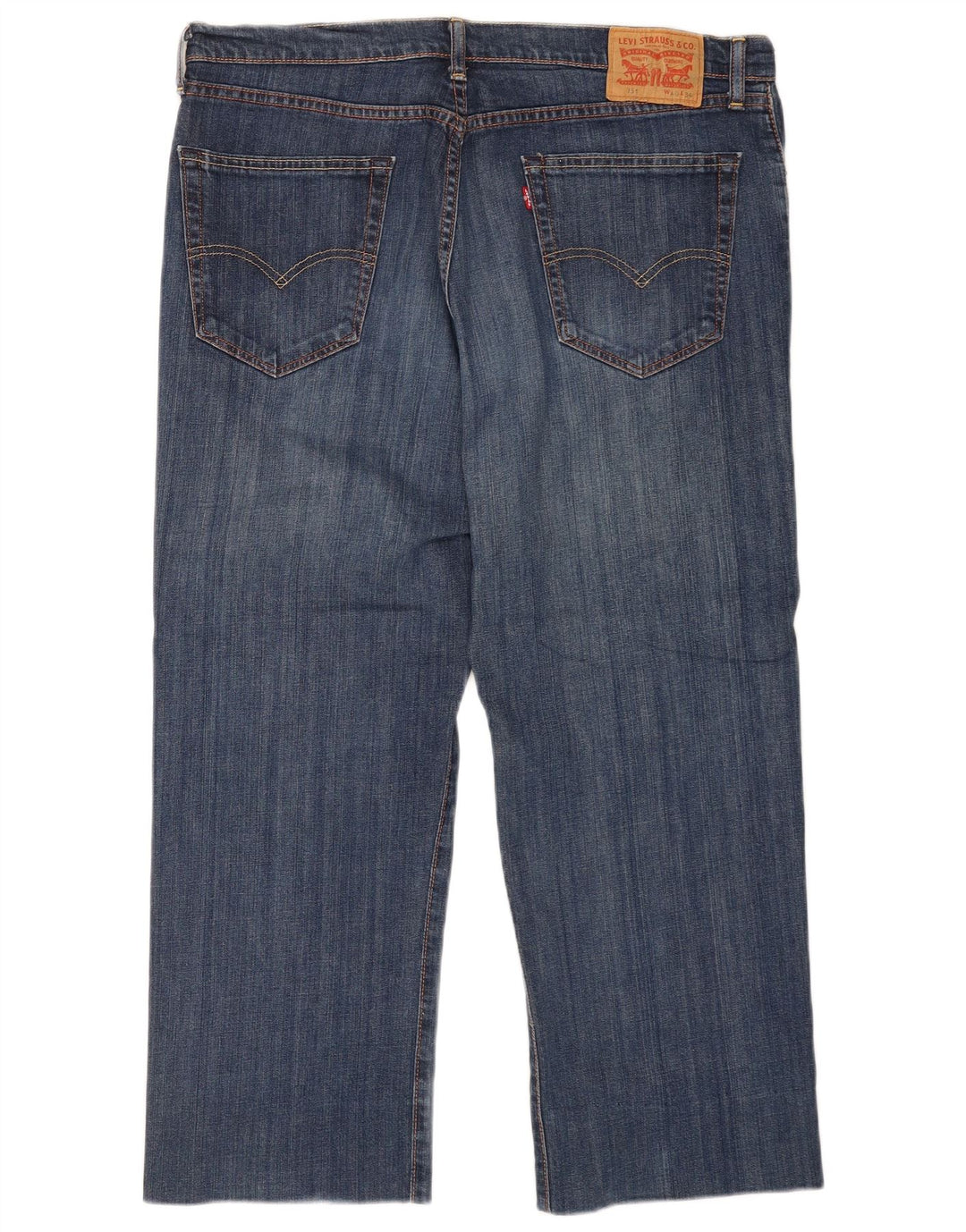 Levi's Herre 751 Cropped Straight Jeans W40 L25 Blå