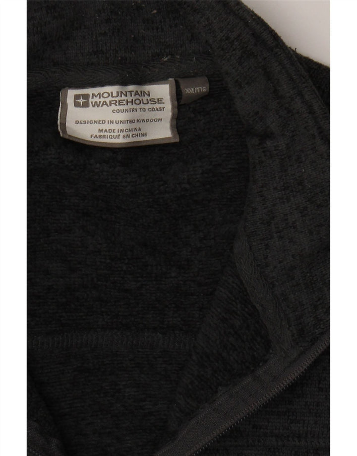 MOUNTAIN WAREHOUSE Mens Tracksuit Top Jacket 2XL Grey Flecked Polyester Vintage Mountain Warehouse and Second-Hand Mountain Warehouse from Messina Hembry 