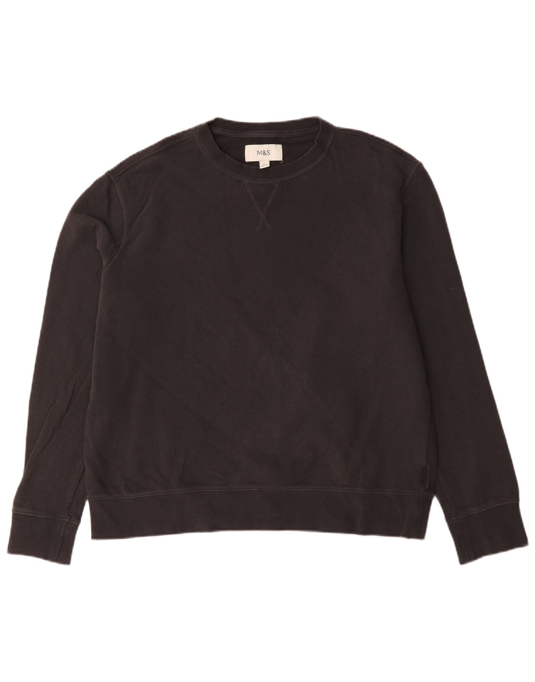 Marks & Spencer Herre Sweatshirt Jumper Stor sort bomuld