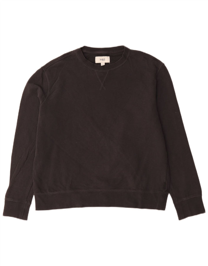 Marks & Spencer Herre Sweatshirt Jumper Stor sort bomuld