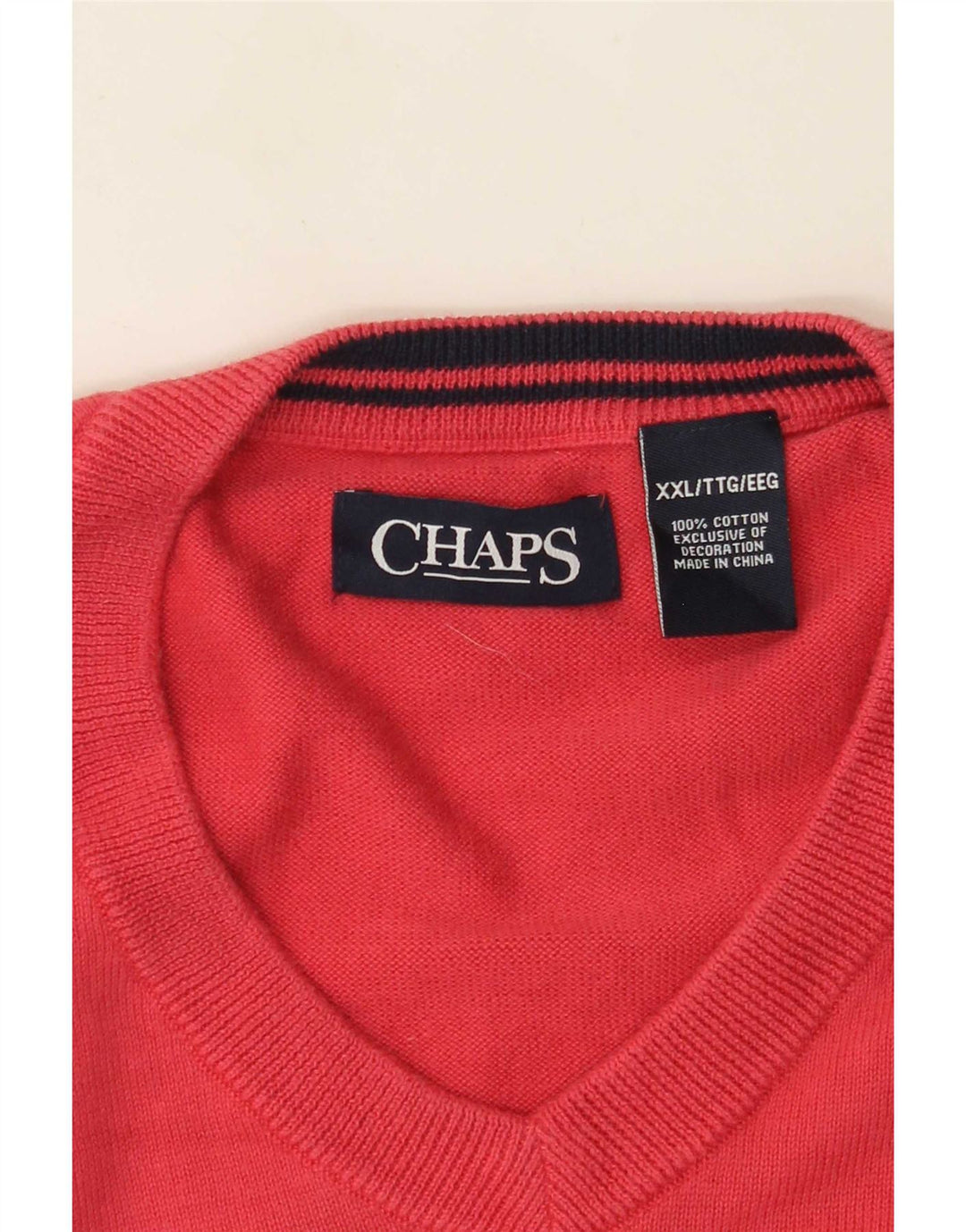 Chaps Herrevest Tank Top 2XL Pink Bomuld