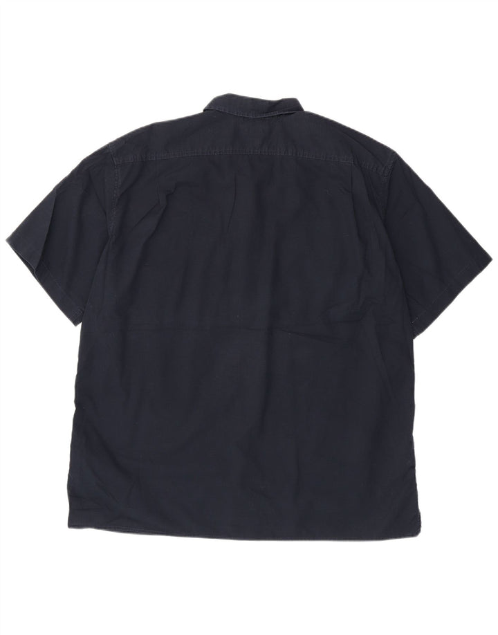 EDDIE BAUER Kortærmet herreskjorte med klassisk pasform XL marineblå bomuld