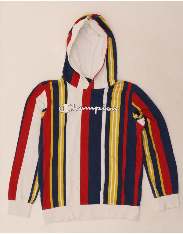 Champion Drenge Grafisk Hoodie Jumper 11-12 år Stor Flerfarvet Stribet