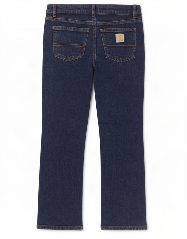 Carhartt Girls Straight Jeans 9-10 Years W24 L23 Navy Blue Cotton