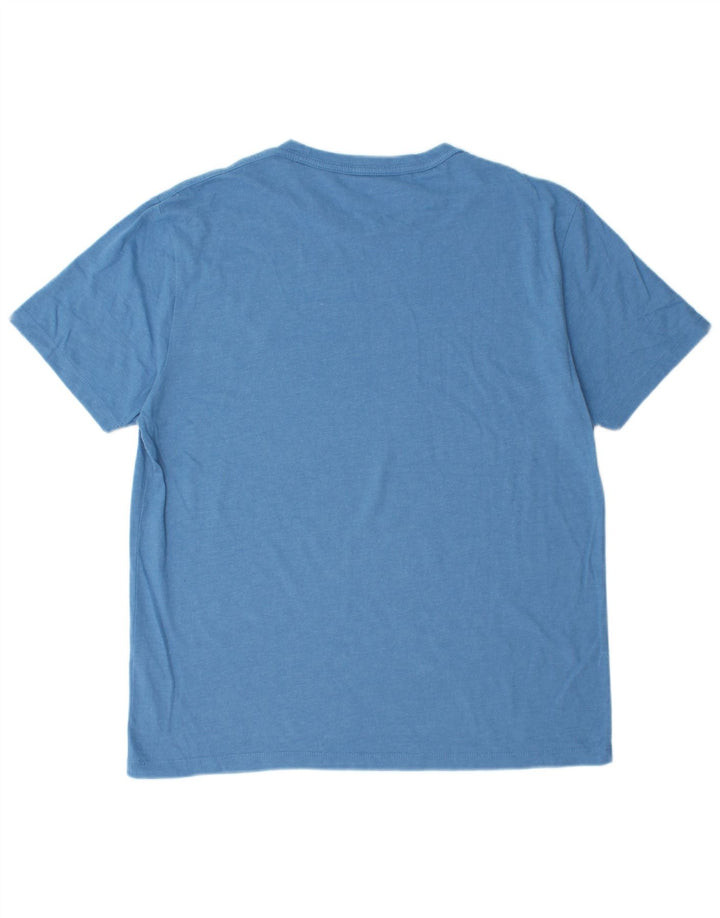 All Saints Herre Regular Fit T-Shirt Top Stor Blå Bomuld