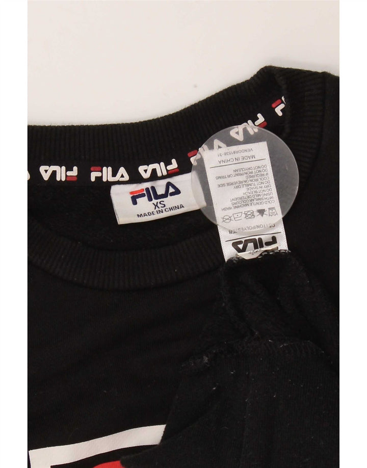 Fila Herre grafisk sweatshirt Jumper XS Sort stribet bomuld