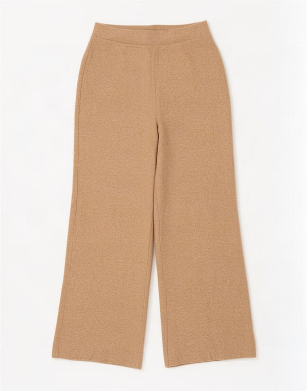 Zara kvinders brede ben Casual bukser Medium W28 L29 Beige