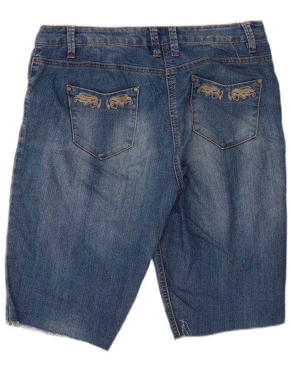 M&Co Dames denimshorts UK 12 Medium W32 Blue Cotton