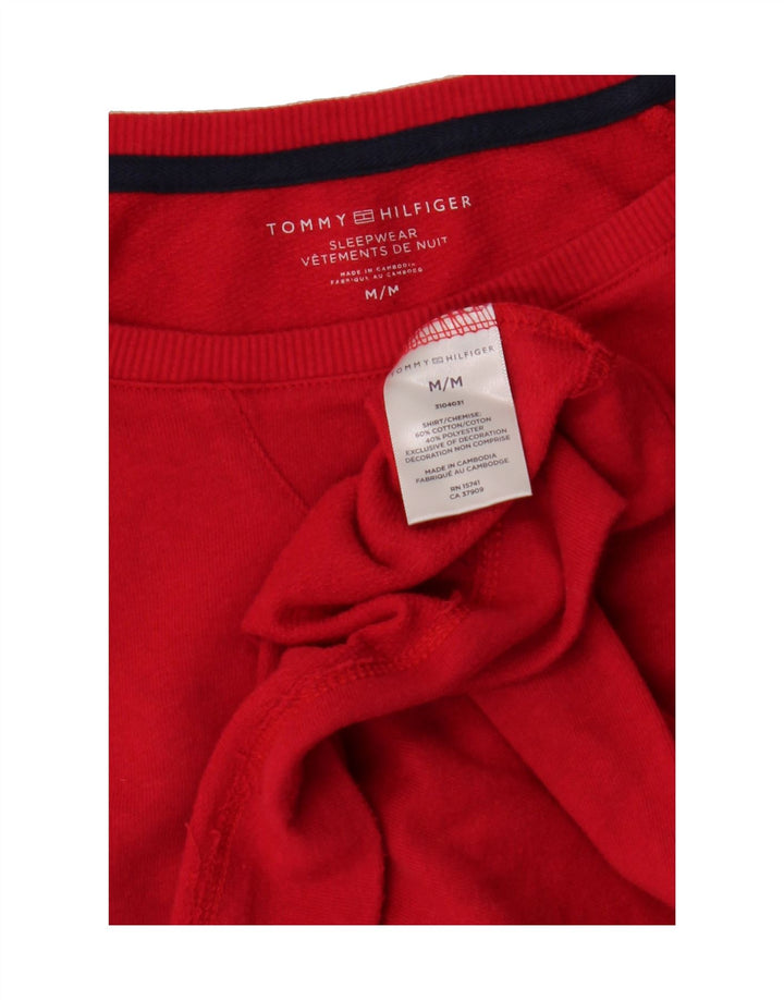 TOMMY HILFIGER Womens Sweatshirt Jumper UK 14 Medium Red Cotton Vintage Tommy Hilfiger and Second-Hand Tommy Hilfiger from Messina Hembry 