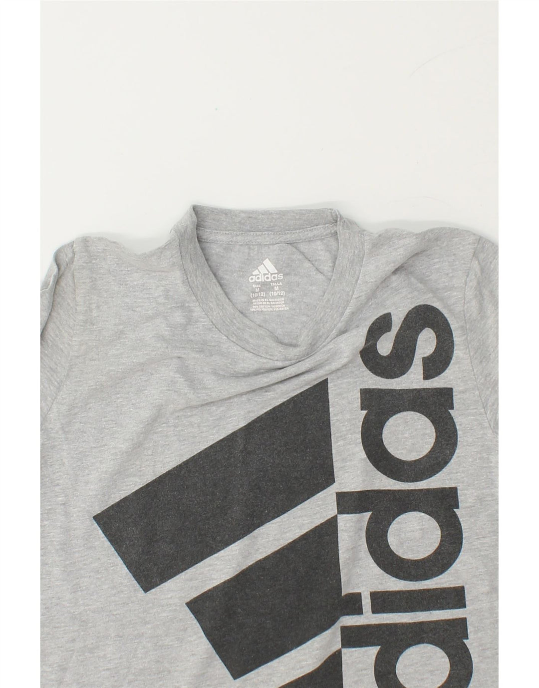 ADIDAS Boys Graphic T-Shirt Top 10-11 Years Medium  Grey Cotton Vintage Adidas and Second-Hand Adidas from Messina Hembry 